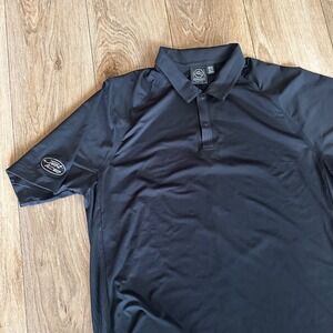 Stormtech Performance H2X Dry Polo Shirt Mens XL Black Jet Ice Logo Stretch